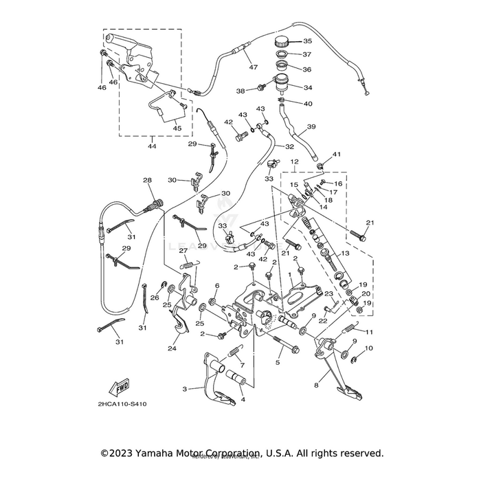 Wire, Brake 1 by Yamaha