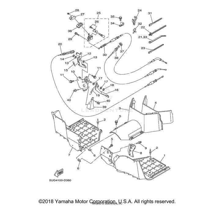 Wire, Brake 1 by Yamaha