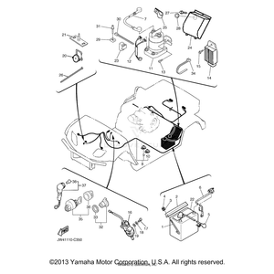 Wire Harness Assembly by Yamaha JW4-H2590-00-00 OEM Hardware JW4-H2590-00-00 No Longer Available