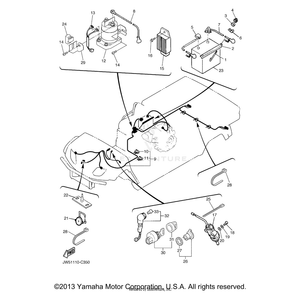 Wire Harness Assembly by Yamaha JW5-H2590-00-00 OEM Hardware JW5-H2590-00-00 No Longer Available