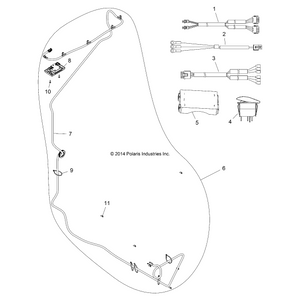 Wire Harness, Light by Polaris 2412416 OEM Hardware P2412416 Off Road Express