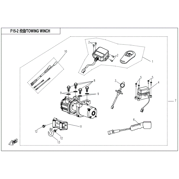 Wire Harness Winch by CF Moto