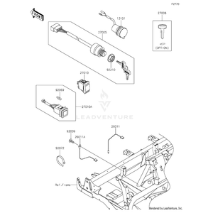 Wire-Lead,320Mm by Kawasaki 26011-0797 OEM Hardware 26011-0797 Off Road Express Peach St