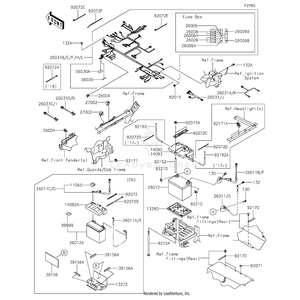 Wire-Lead,Battery(-) by Kawasaki 26011-0898 OEM Hardware 26011-0898 No Longer Available