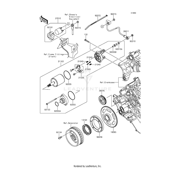 Wire-Lead,Starter by Kawasaki