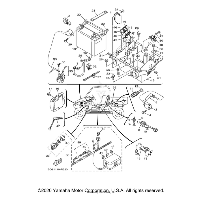 Wire, Minus Lead by Yamaha