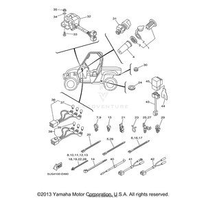 Wire, Sub-Lead by Yamaha 5UG-82318-00-00 OEM Hardware 5UG-82318-00-00 Off Road Express