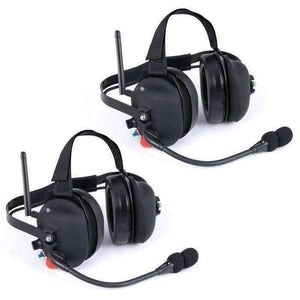 Wireless Double Talk Dual Headset Intercom System by Rugged Radios RW-H30-DT-PTT Intercom 01038799851561 Rugged Radios