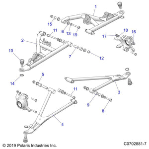 Wld-Ctrl Arm,Lower,Fr,Rh,64,Or.B by Polaris 1544337-647 OEM Hardware P1544337-647 Off Road Express