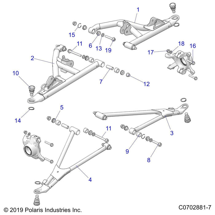 Wld-Ctrl Arm,Upper,Fr,Lh,64,Or.B by Polaris