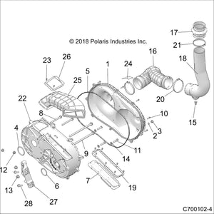 Worm Drive Clamp, .44 W X 4.25 by Polaris 7080813 OEM Hardware P7080813 Off Road Express