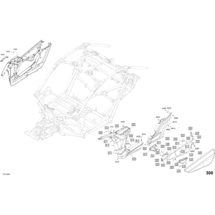 Yellow RH Door Panel by Can-Am