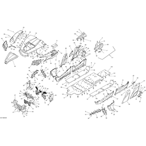 Yellow RH Rear Lateral Pannel by Can-Am 705007882 OEM Hardware 705007882 Off Road Express