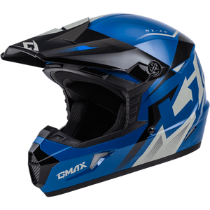 Youth MX-46 Compound Helmet by GMAX D3464432 Off Road Helmet 72-6710YL Western Powersports Blue/Black/Grey / Youth LG