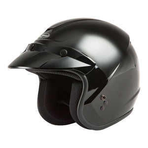 Youth OF-2Y Open Face Helmet by GMAX G1020022 Open Face 3/4 Helmet 72-5361YL Western Powersports Drop Ship LG / Black