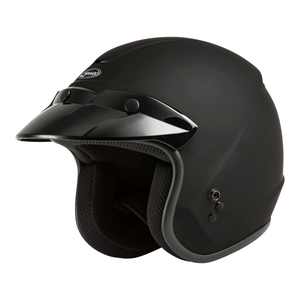 Youth OF-2Y Open Face Helmet by GMAX G1020072 Open Face 3/4 Helmet 72-5362YL Western Powersports Drop Ship LG / Matte Black