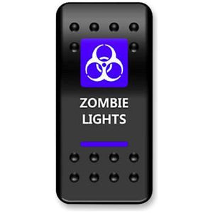 Zombie Light Rocker Switch Blue by Moose Utility MOOSE ZMB-PWR Rocker Switch 21060417 Parts Unlimited